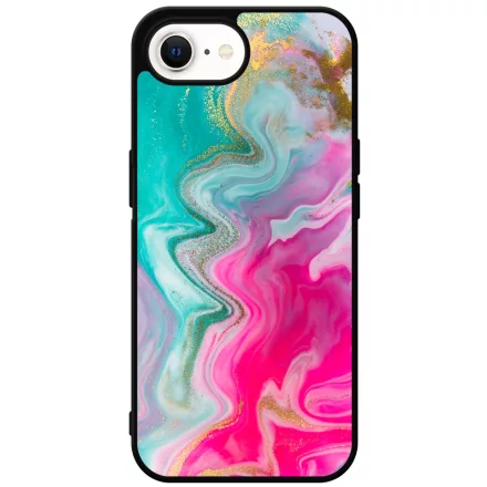 Pink gold Mixed Inks arany mintas marvanyos iPhone 16e Magsafe tok