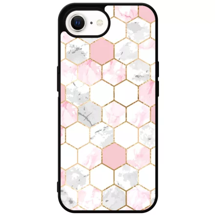 Geometric Rose Gold marvanyos marvany mintas iPhone 16e Magsafe tok