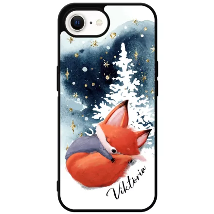 Tündéri róka - Téli mintás iPhone 17e tok