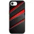 Piros fekete csíkos karbon mintás iPhone 16e Magsafe tok