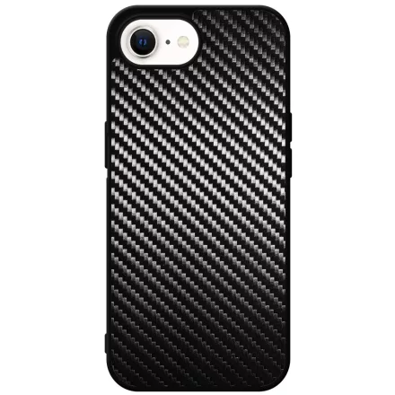 Ezüst karbon fiber mintás iPhone 16e tok