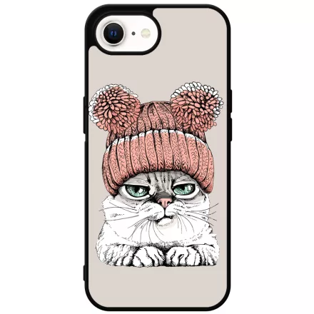 Cuki sapkás cica iPhone 16e tok