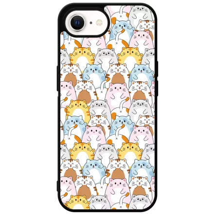 Tündéri Kawaii cica mintás iPhone 17e tok
