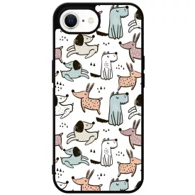 Tündéri rajzolt kutya mintás iPhone 16e tok
