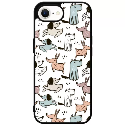 Tündéri rajzolt kutya mintás iPhone 16e Magsafe tok