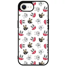 Cuki kávé és kutya mintás iPhone 16e tok