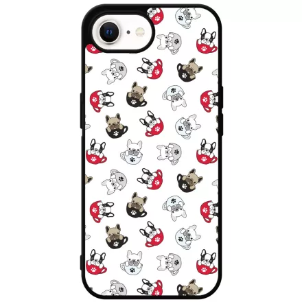 Cuki kávé és kutya mintás iPhone 16e tok