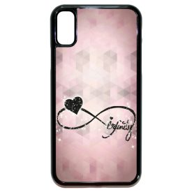 csajos lila infinity infinitis végtelen iPhone X fekete tok