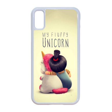 agnes unikornis gru my fluffy unicorn iPhone X fehér tok
