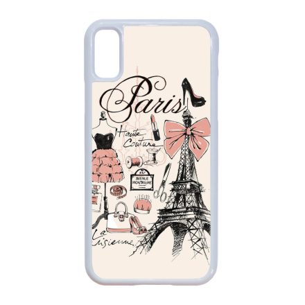 paris párizs eiffel torony tornyos iPhone X fekete tok