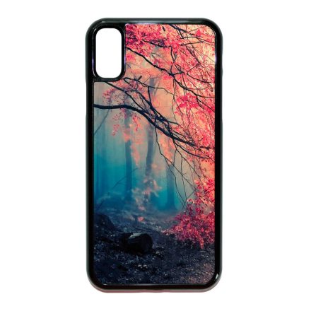 őszi erdős falevél természet iPhone X fekete tok