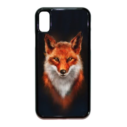 róka rókás fox iPhone X fekete tok