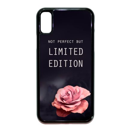 i am Not Perfect But Limited edition viragos rose rozsas iPhone X fehér tok