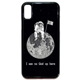 I see no God up here - űrhajós space iPhone X fekete tok