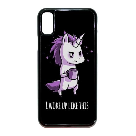 Unikornis - morcos reggel unicorn egyszarvú iPhone X fekete tok