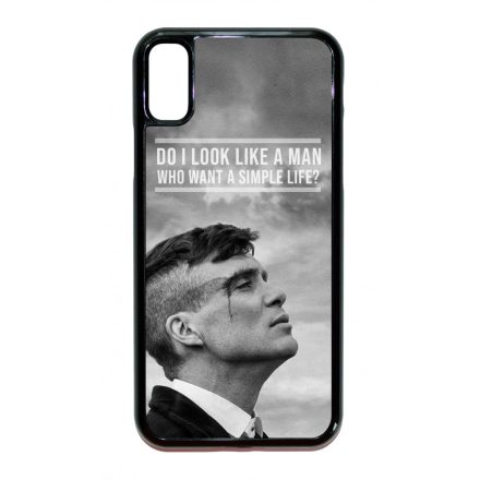 Tommy Shelby simple life idezet peaky blinders iPhone X/Xs tok