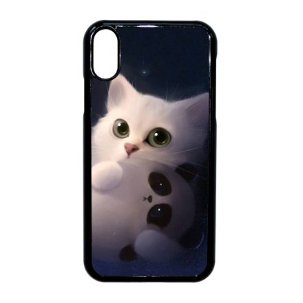 cica cicás macska macskás panda pandás iPhone Xr fekete tok