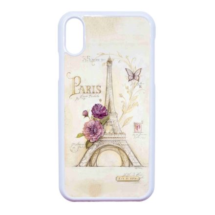 vintage párizs párizsi eiffel torony tornyos iPhone Xr fehér tok