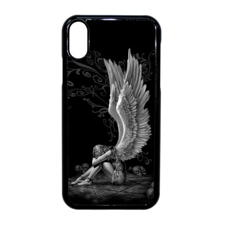 angyal angyalos fekete bukott iPhone Xr fekete tok