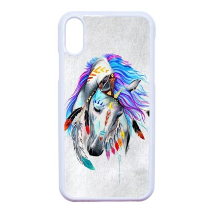 lovas indián ló art művészi native iPhone Xr fehér tok