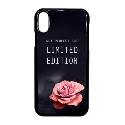 i am Not Perfect But Limited edition viragos rose rozsas iPhone Xr fehér tok