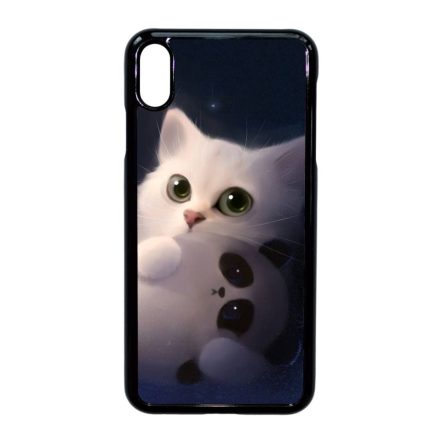 cica cicás macska macskás panda pandás iPhone Xs Max fekete tok