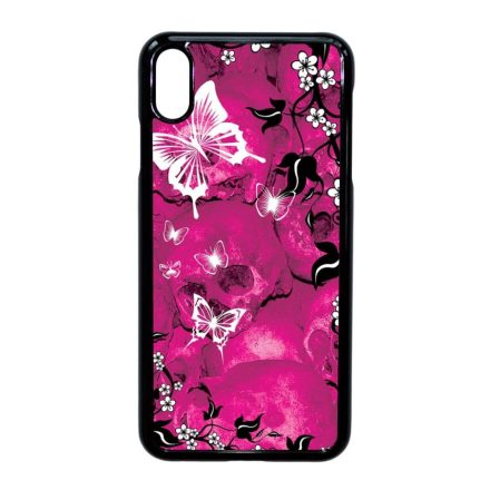 pillangó pillangós lepke lepkés iPhone Xs Max fekete tok