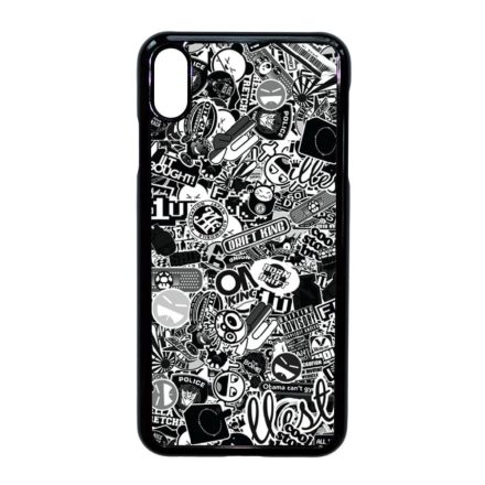 stickerbomb matricabomba iPhone Xs Max fekete tok