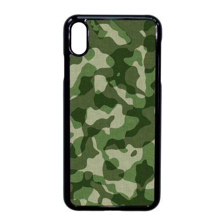 terepszin camouflage kamuflázs iPhone Xs Max fekete tok