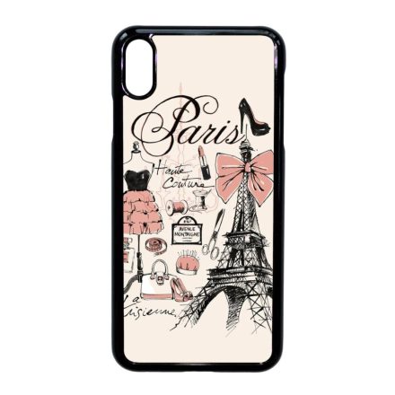 paris párizs eiffel torony tornyos iPhone Xs Max fekete tok