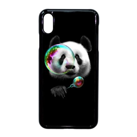 panda pandás iPhone Xs Max fekete tok