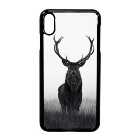 szarvas szarvasos agancs őszi fehér iPhone Xs Max fekete tok