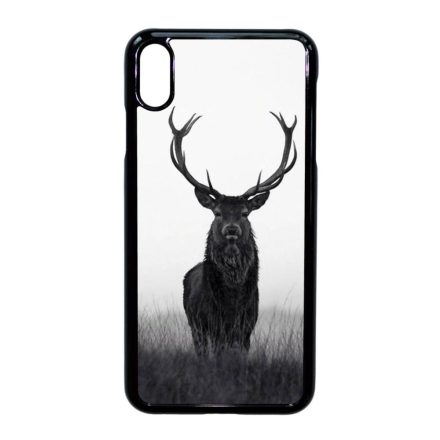 szarvas szarvasos agancs őszi fehér iPhone Xs Max fekete tok