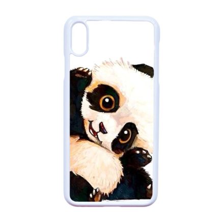 panda pandás iPhone Xs Max fehér tok