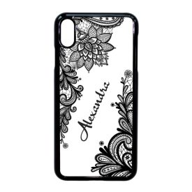 kérd a neveddel csipkés csajos iPhone Xs Max fekete tok