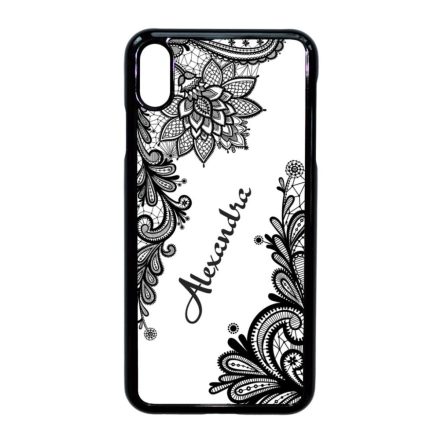 kérd a neveddel csipkés csajos iPhone Xs Max fekete tok