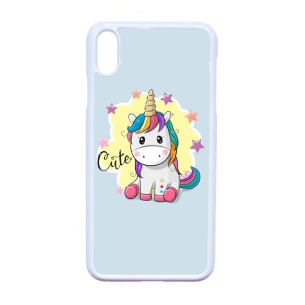 unicorn unikornis fantasy csajos iPhone Xs Max fehér tok