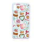 téli karácsonyi csajos mintás iPhone Xs Max fehér tok