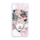 Spirit woman art tavaszi viragos iPhone Xs Max fehér tok