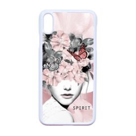Spirit woman art tavaszi viragos iPhone Xs Max fehér tok