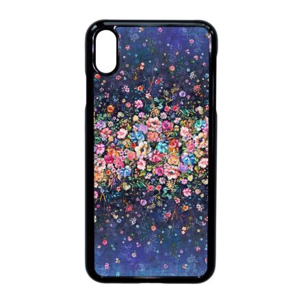 virágos tavaszi art iPhone Xs Max fekete tok