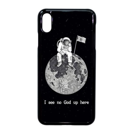 I see no God up here - űrhajós space iPhone Xs Max fekete tok
