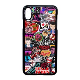 Stranger things matricabomba stickerbomb iPhone Xs Max fekete tok