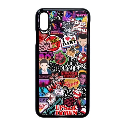 Stranger things matricabomba stickerbomb iPhone Xs Max fekete tok