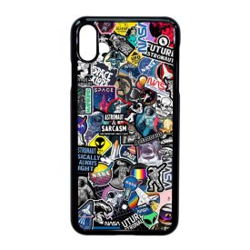 NASA matricabomba astronaut űrhajós stickerbomb iPhone Xs Max fekete tok