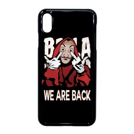 We are back - A Nagy Pénzrablás - la casa de papel iPhone Xs Max fekete tok