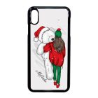 Kérd a neveddel - Lány & Maci - csajos karácsony iPhone Xs Max fehér tok