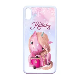 Unikornis és kávé - Téli mintás iPhone Xs Max tok