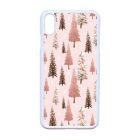 Rózsaszín karácsonyi fenyőfa mintás iPhone Xs Max tok