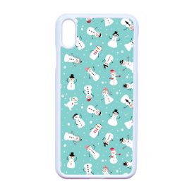 Cuki hóember mintás - Téli mintás iPhone Xs Max tok